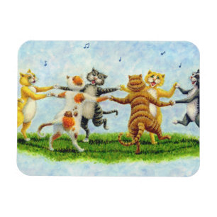 CAT DANSE CHANTER FELINE MAGNET *Personnaliser