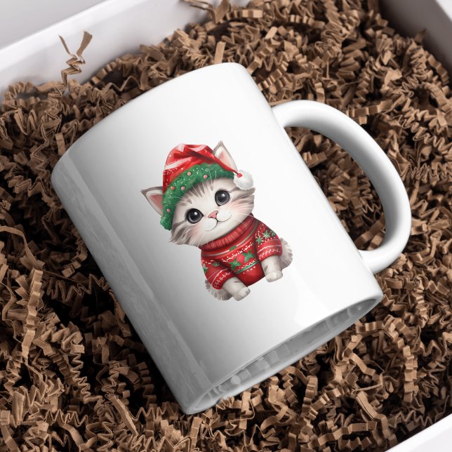 Cat de Noël Cutie Mug (Créateur téléchargé)