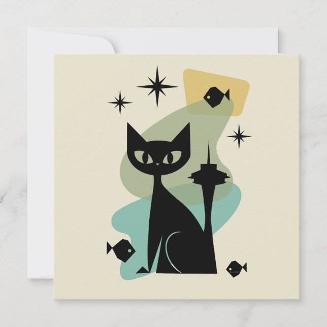 Cat de Seattle moderne du milieu du siècle (Devant)