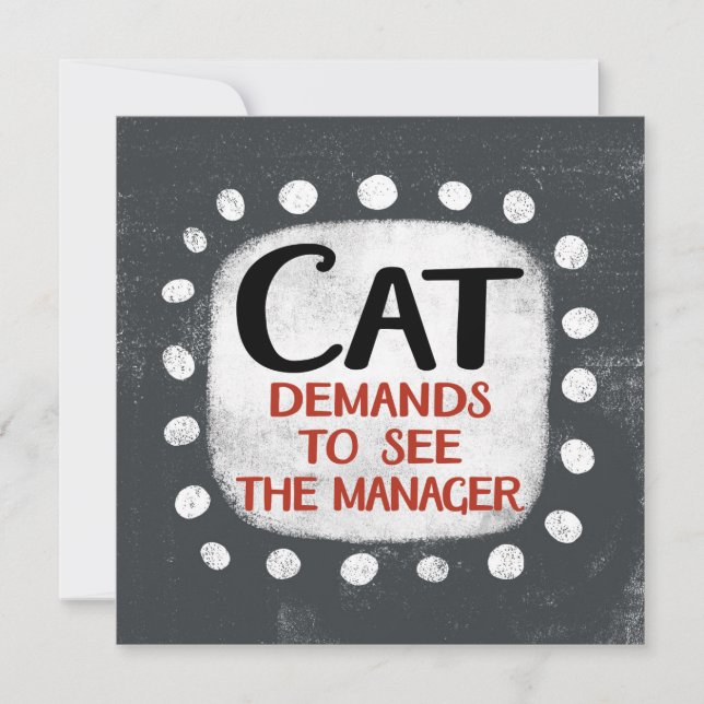 Cat Demande De Voir La Carte De Voeux Du Gestionna (Devant)