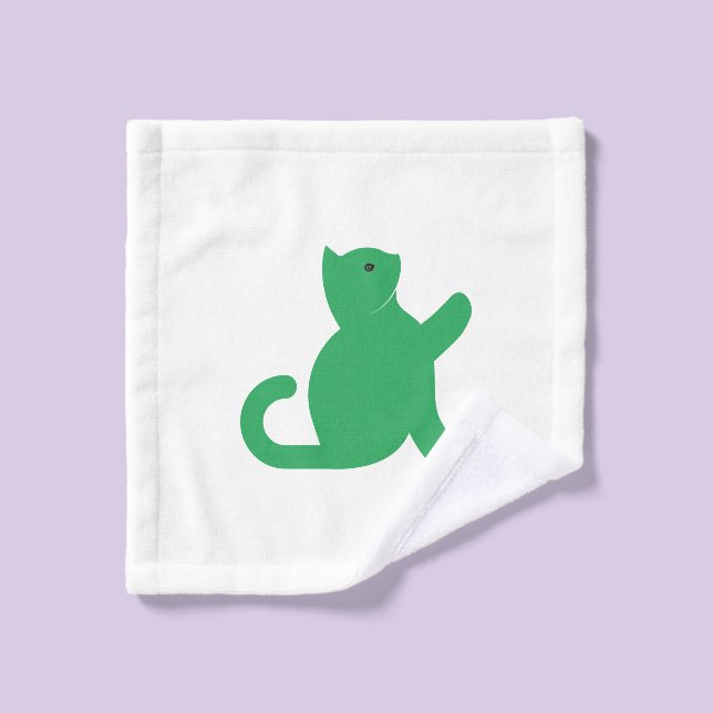 Cat dit bonjour (Gant de toilette)