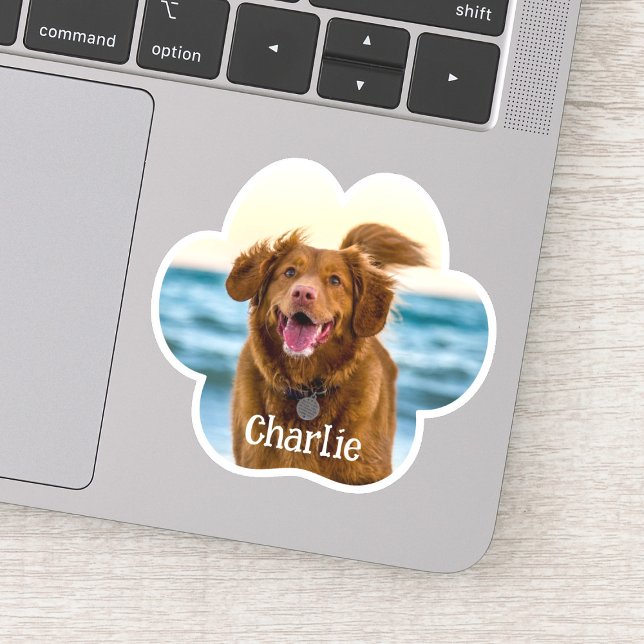 Cat Dog Paw Photo Custom Cut Vinyl Sticker (Créateur téléchargé)