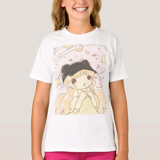 Cat-eared angel T-shirt basic (Devant)