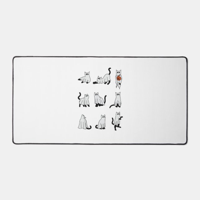 Cat Ghost Éffrayant Mignonne Halloween pour hommes (Recto)