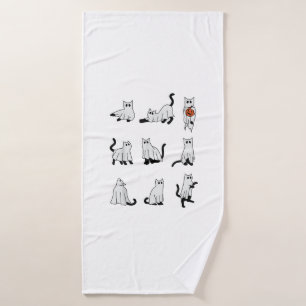Cat Ghost Éffrayant Mignonne Halloween pour hommes