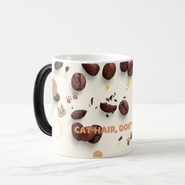 Cat Hair Don't Care Mug – Funny Coffee Cup for Cat (Devant gauche)