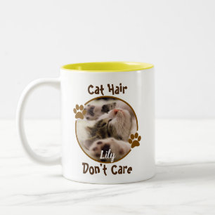 Cat Hair s'en fiche Mug personnalisée