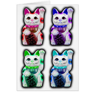 CAT JAPONAIS d'argent de Maneki Neko