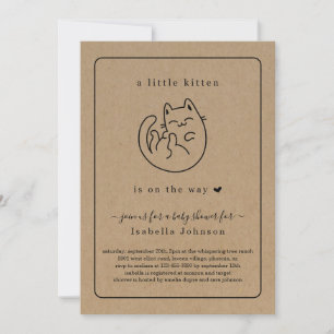 Cat Kitty Kitten Baby shower Invitation