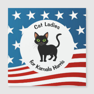 Cat Ladies for Kamala Design Carte magnétique