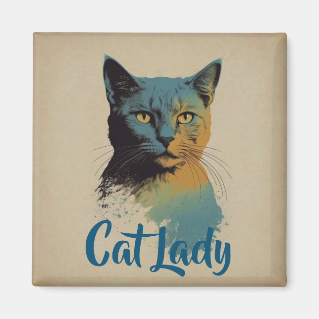 Cat Lady Magnet (Devant)