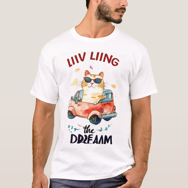 Cat Lover Graphics Printed Men's Basic T-Shirt (Devant)
