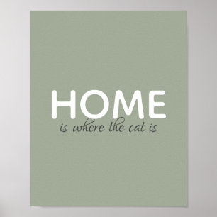 cat lovers quote poster gray and white