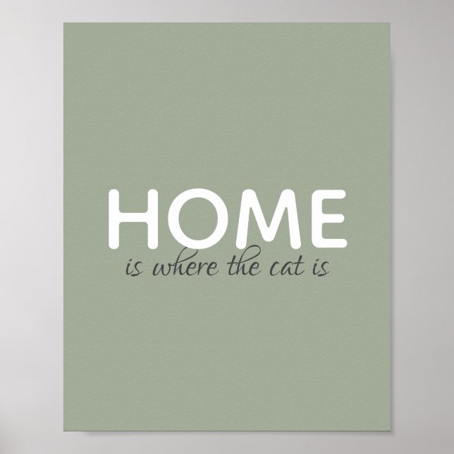 cat lovers quote poster gray and white (Devant)