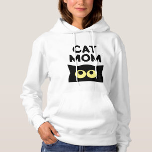 Cat Maman sweat - shirt à capuche blanc pour amour
