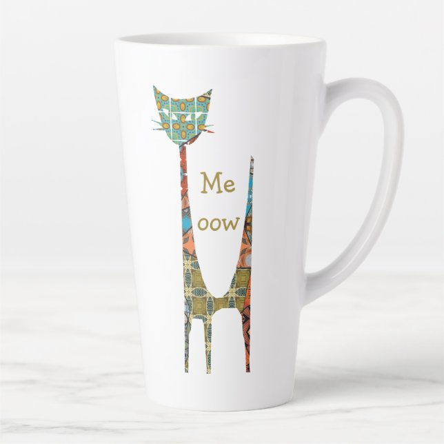 Cat Meoow Latte Mug (Droite)