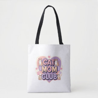 Cat Mom Club - Sac fourre-tout à l'épaule tendance