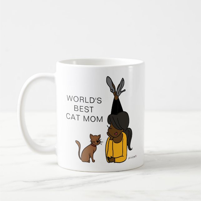 Cat Mom Coffee Mug (Gauche)