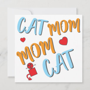 Cat Mom Cute Feline avec personnalisation facultat