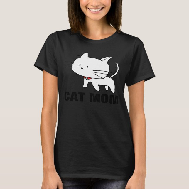 CAT MOM, drôles t-shirts Kitty Cat (Devant)