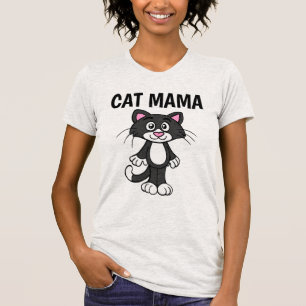CAT MOM, (MAMA) T-shirts Drôle Cute Cat