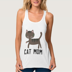 CAT MOM, T-shirts GRAY CAT & Débardeurs