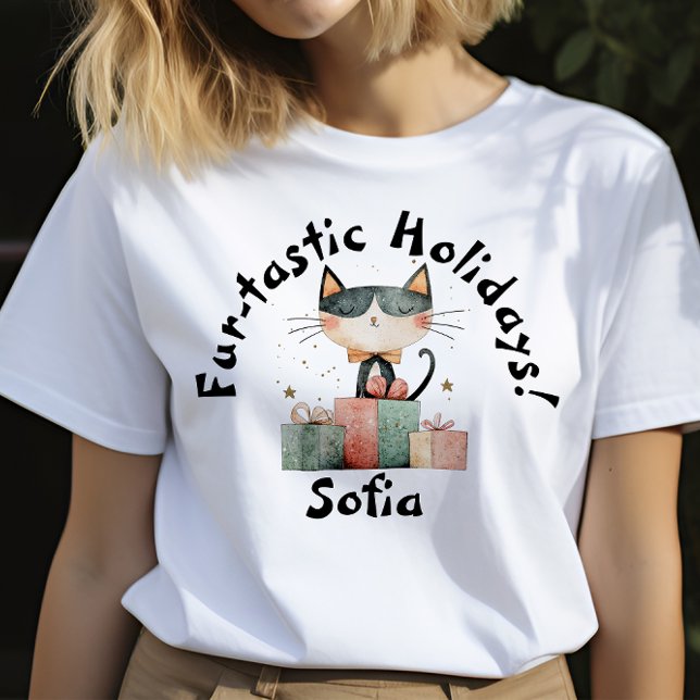 Cat Moms parfait Noël Nom cadeau T-shirt (Créateur téléchargé)
