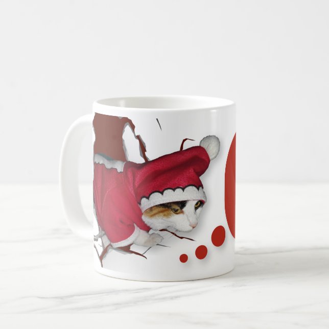 Cat Mug Wishing Merry Christmas (Devant gauche)