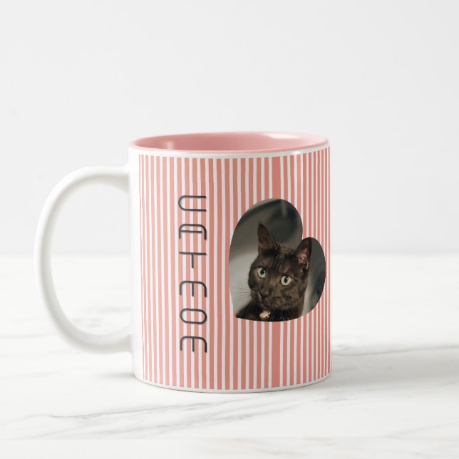Cat Mum deux photo Mug (Gauche)