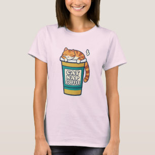 Cat Nap Coffee T-shirt pour amateur de chats