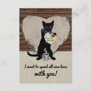 Cat Nine Vit Personnalisé Carte Saint-Valentin