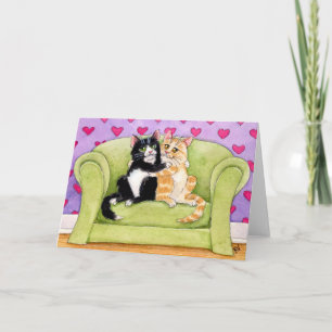 Cat Opposites Attirer la carte de Valentine
