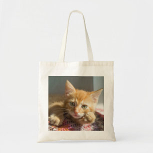 CAT PET PHOTO TO TOTE, PERSONALIZE TOTE BAG
