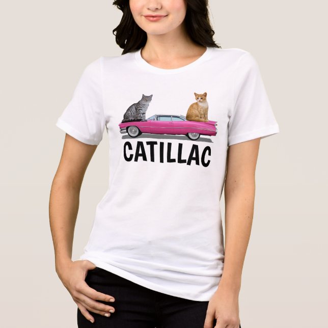CAT PINK CATILLAC CLASSIC CAR T-SHIRTS (Recto)