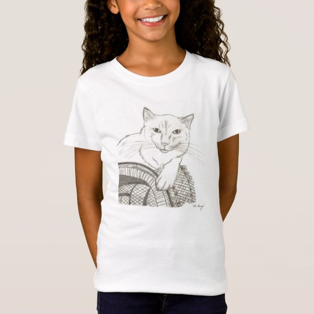 Cat Ragdoll Portrait Girls Baby Doll T-shirt (Devant)