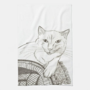 Cat Ragdoll Portrait Serviettes de cuisine