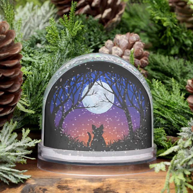 Cat Snow Globe Personalized Cat Lover Snow Globe (Hiver)