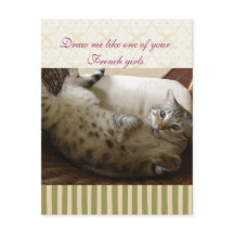 Cat Titanic Citation Brocade Stripe Carte pour not