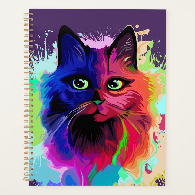 Cat Trippy Psychedelic Pop Art (Devant)