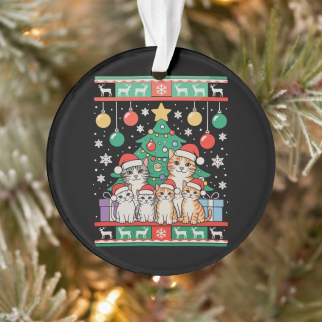 Cat Ugly Christmas Tree Lights Xmas Holiday (Arbre)