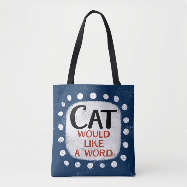 Cat Voudrait Un Sac fourre-tout Word (Devant)