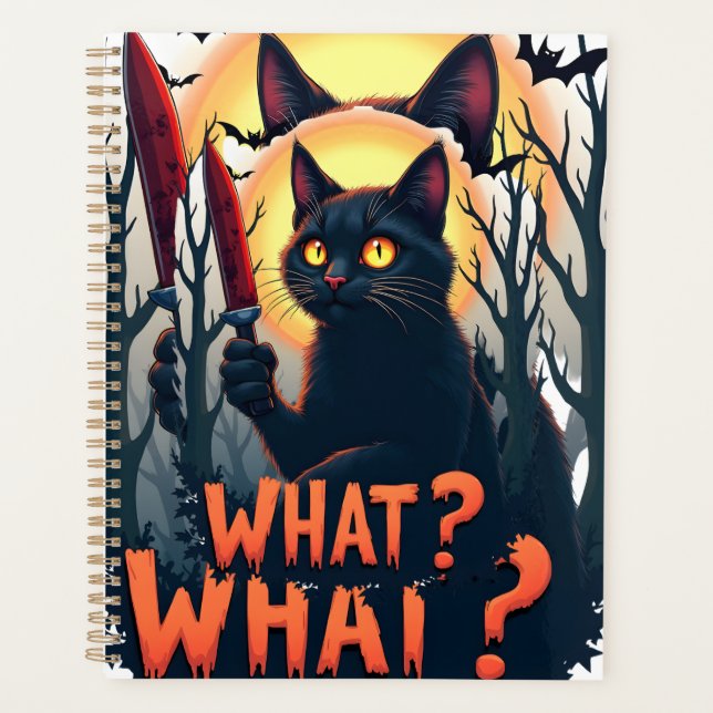 Cat What Murderous Black Cat With Knife Costume Ha (Devant)
