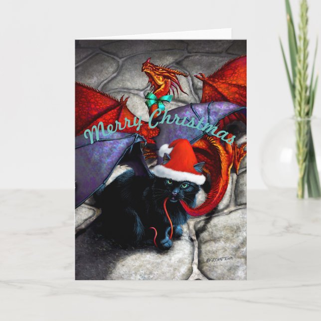 Catabat traîné dans la carte de voeux de Noël (Devant)
