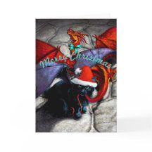 Catabat traîné dans la carte de voeux de Noël