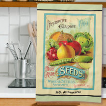Catalogue de semences vintage Crème Serviette de c