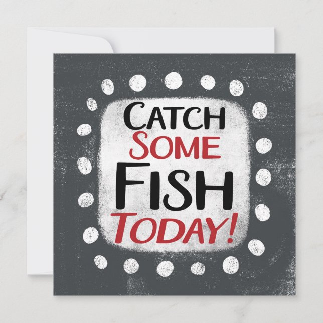 Catch Poisson Aujourd'Hui Carte De Voeux (Devant)