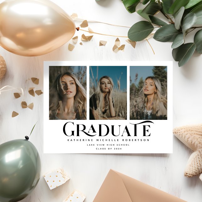 Catégorie 2025 | 3 Faire-part de diplôme photo (Créateur téléchargé)