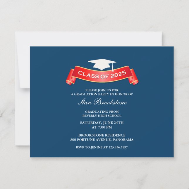 Catégorie de 2025 Graduation Invitation (Devant)