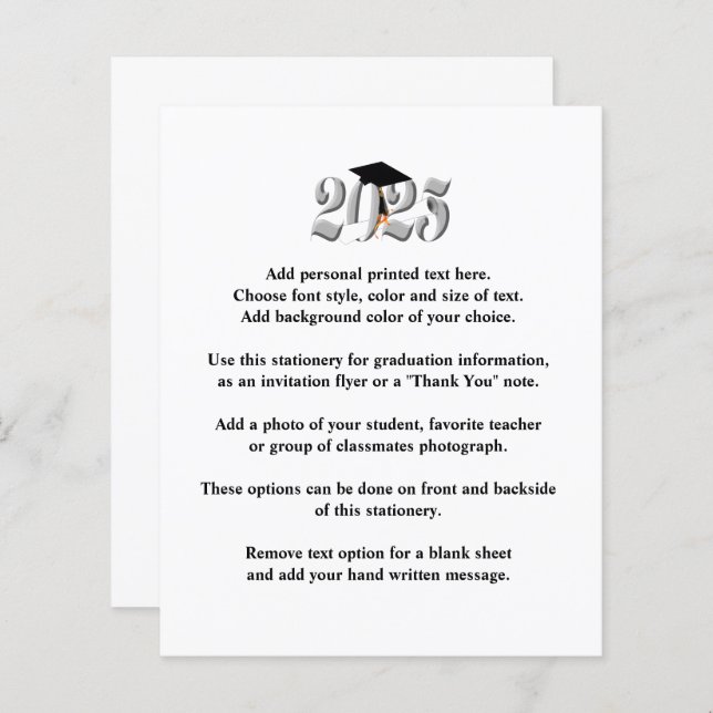 Catégorie de Faire-part de fin d'études 2025 (Devant / Derrière)