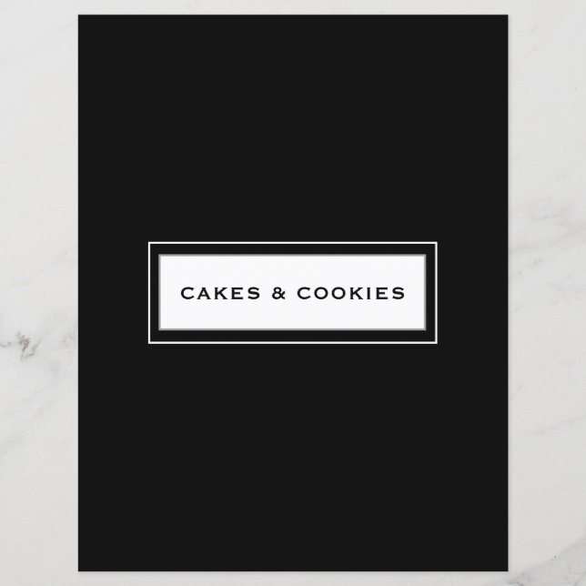 Catégorie de recette | Gâteaux et cookies | Noir e (Devant)